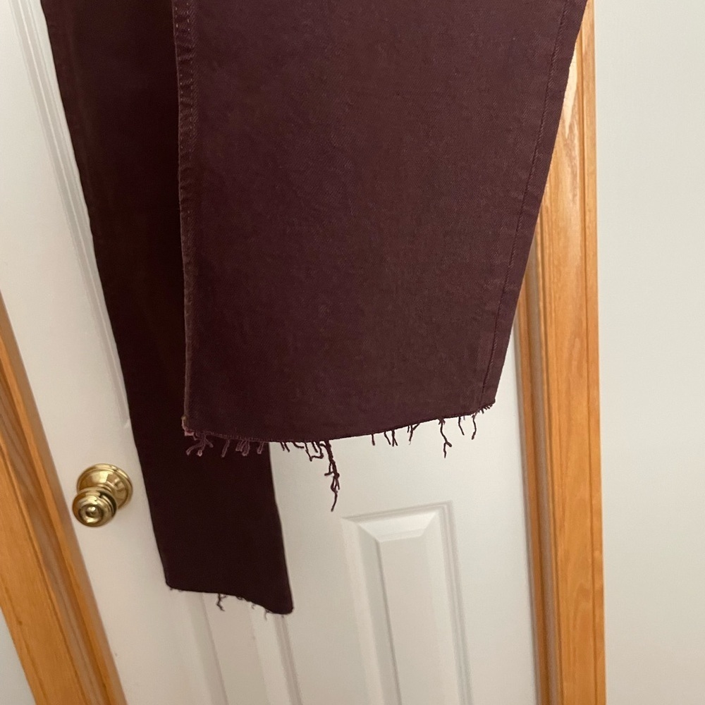 Re/Done 70s Ultra High Rise Stove Pipe Jeans Size 28 Washed Plum - Picture 7 of 13